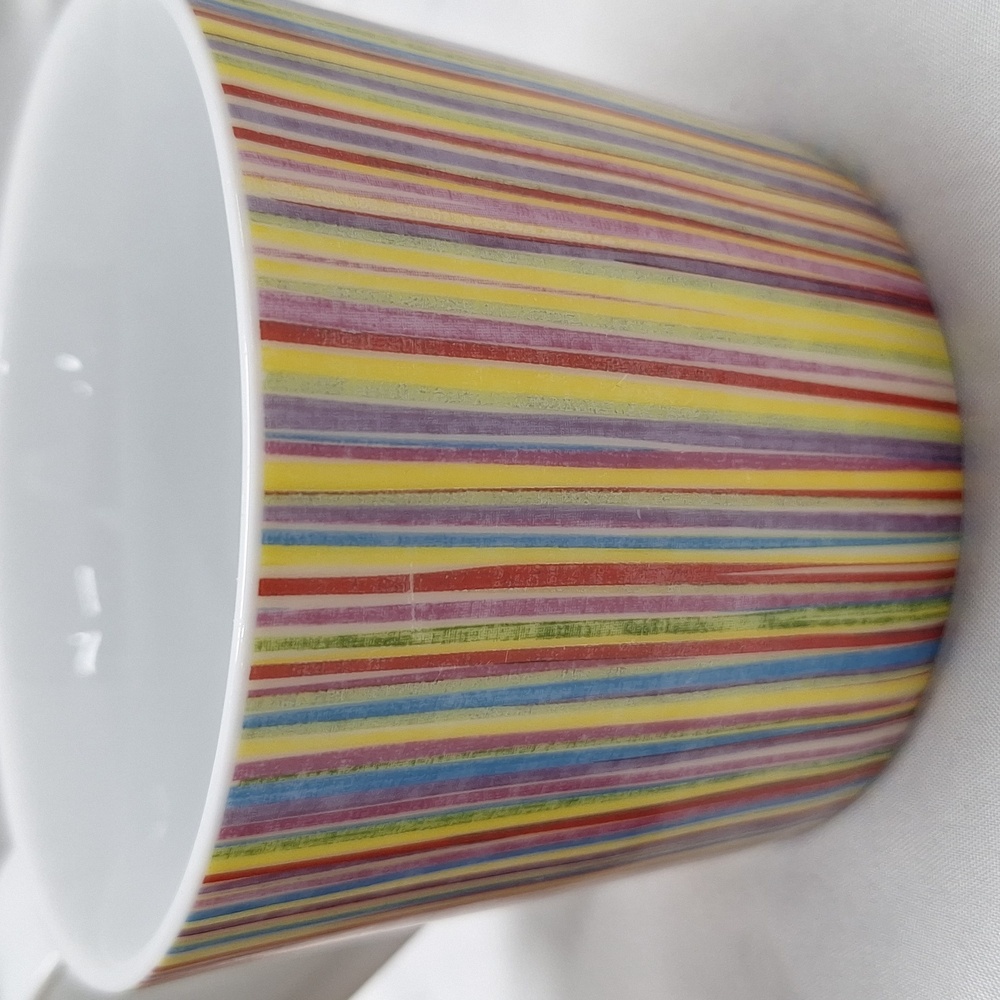 #ABP Starbucks 13fl oz  2008 multi colour rainbow vertical stripes set of 2 - Picture 5 of 9